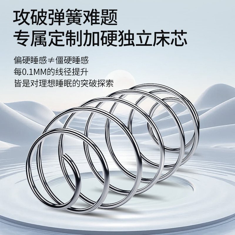 【24年山夏系列】麒麟床垫席梦思独立袋装弹簧床垫3D纤维家用硬垫,淘宝优惠券,粉丝福利购,淘宝优惠卷