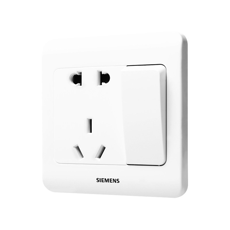 西门子一开五孔带开关面板三孔插座 西门子创科电源插座