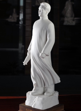 现代简约装饰家居装饰去安源平安铜像摆件青年雕塑,