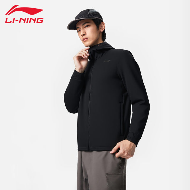 Li Ning hooded cardigan sweatshirt ແບບກິລາຜູ້ຊາຍ