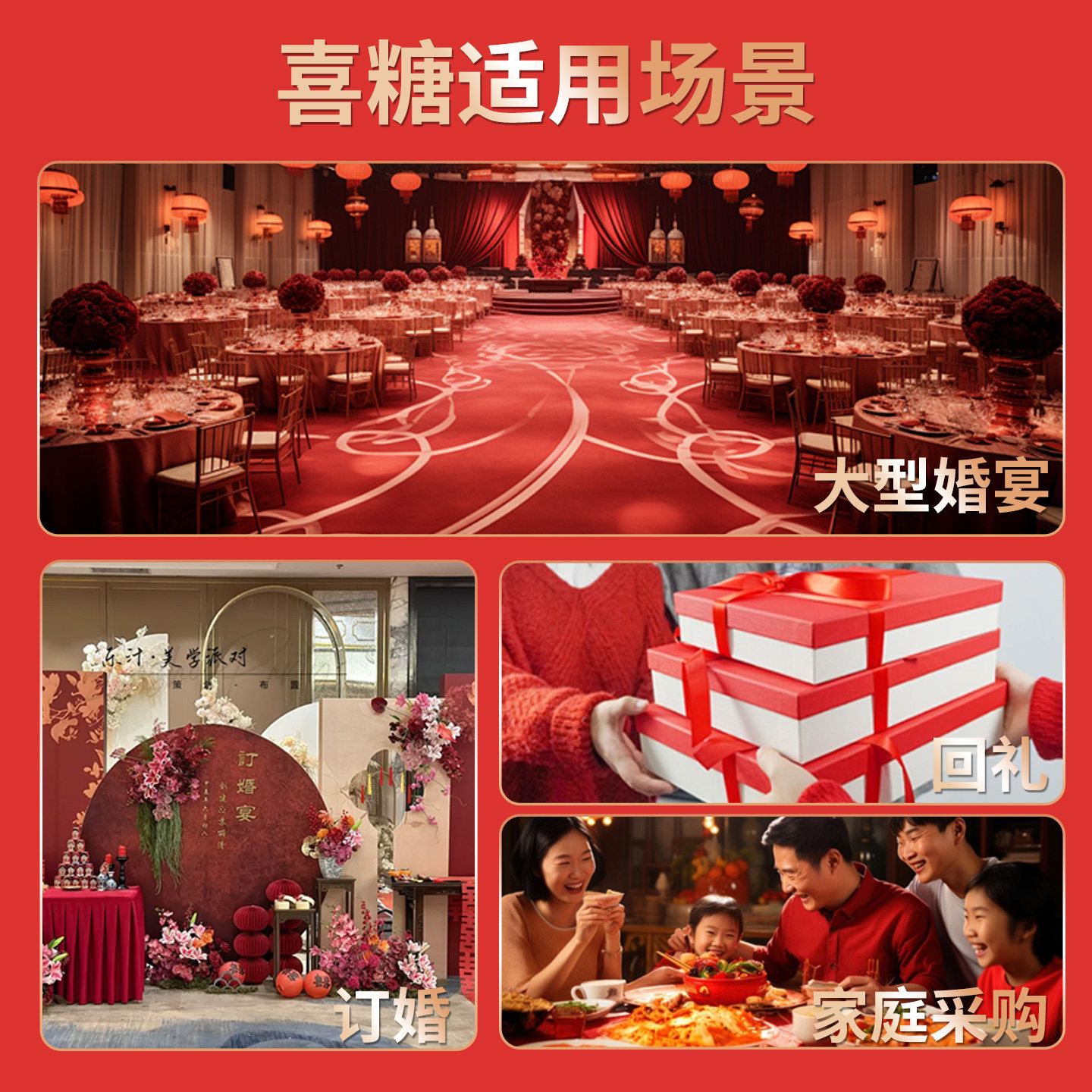 喜糖散装批发婚礼结婚专用新款订婚喜事红枣饼干年货糖果高级混合