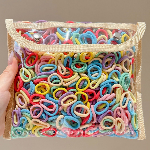 Children's thumb hair ties for girls with high elasticity