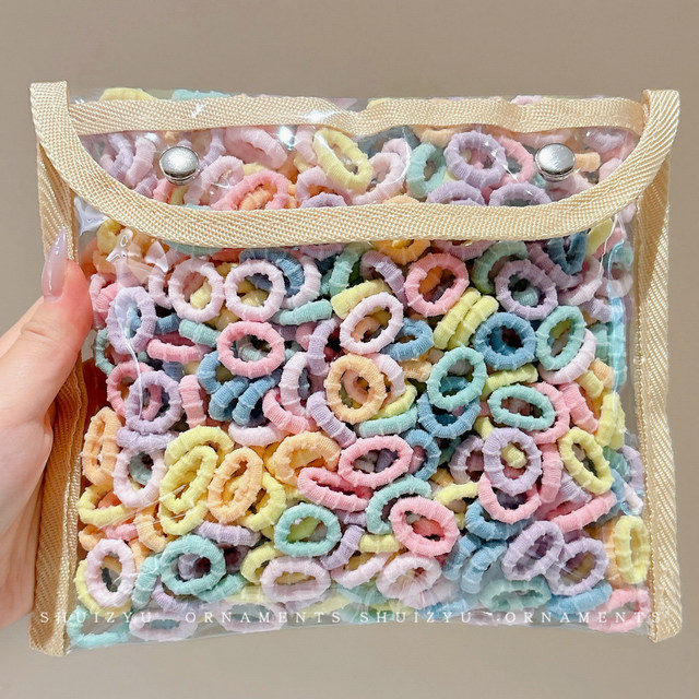 Children's thumb hair ties for girls with high elasticity