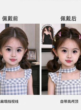 女童彩色插梳bb夹高颅顶