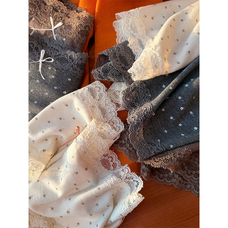 胖mm大码轻磨毛坑条内裤中高腰弹力韩系碎花蕾丝边内裤,淘宝优惠券,粉丝福利购,淘宝优惠卷