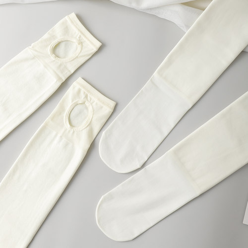 白色打底裤女胖mm大码不掉档加绒加厚连裤袜成人秋冬袜裤薄款春秋 - 图3