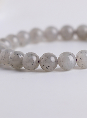 手串和田玉圆珠点墨青花男女手链