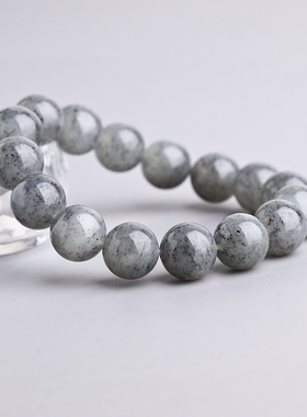 点墨青花手串圆珠和田玉玉石手链