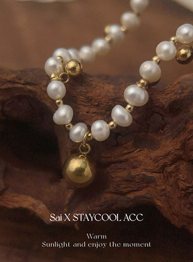 法式风时髦精天然淡水巴洛克珍珠项链女士高级感锁骨链气质小叮当