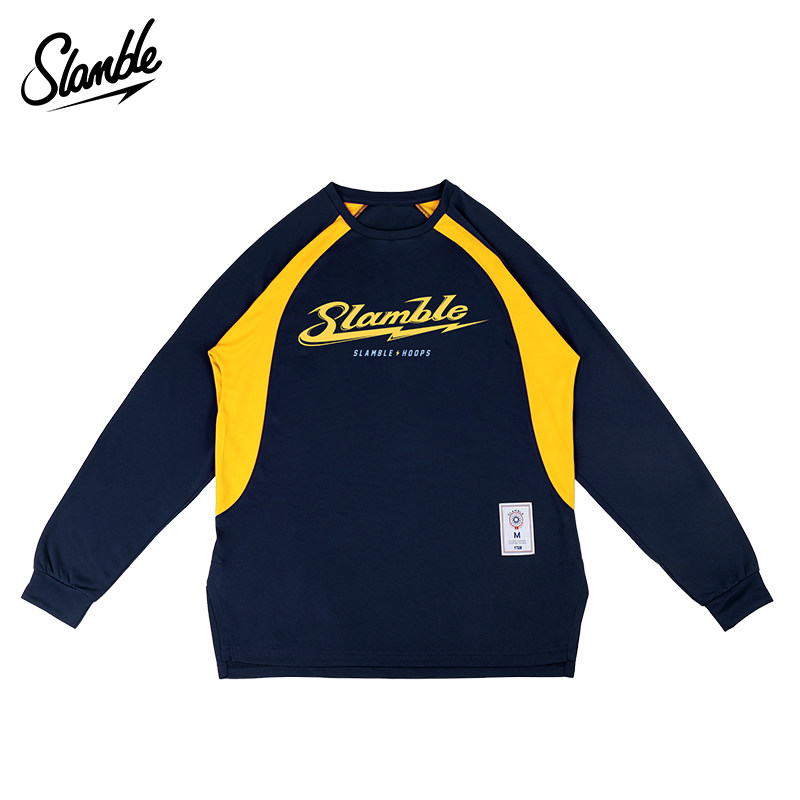 SLAMBLE运动拼色美式长袖t恤男女投篮服速干透气跑步健身排汗秋冬,淘宝优惠券,粉丝福利购,淘宝优惠卷