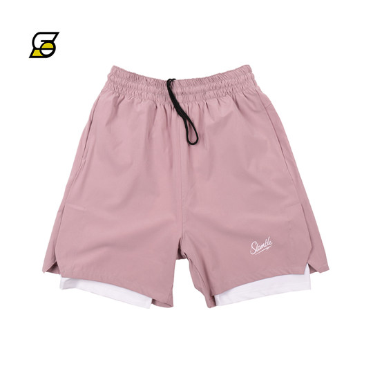 Slamble American fake two-piece basketball shorts men