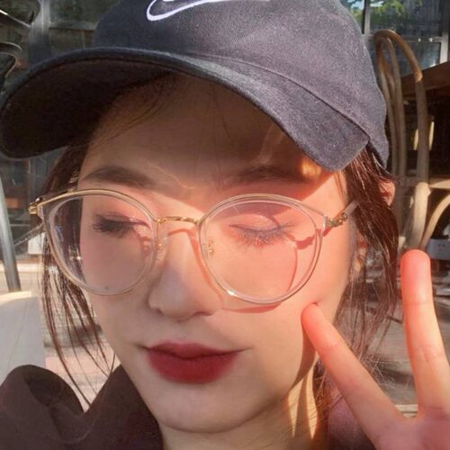 小红书透明眼镜框女轻大框tr90复古近视眼镜女防蓝光平光眼镜架男 - 图0