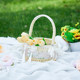 Married jacquard basket flower girl scattering flowers and confinement gift basket