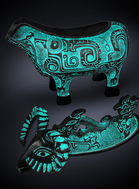 羊尊铜铸乾坤吉祥顺意艺术之魂