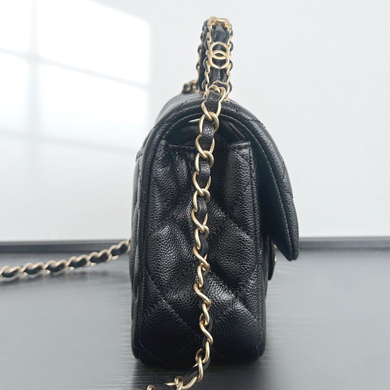 小香风轻奢国际大牌鱼子酱菱格链条女包真皮24高级手提单肩斜挎,淘宝优惠券,粉丝福利购,淘宝优惠卷