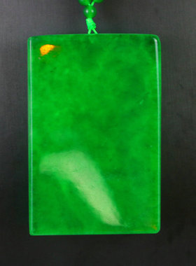 精品高冰种老翡翠龙腾花纹吊坠挂件绿翡翠雕件男女款翠玉项链