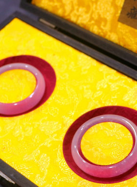 精品收藏级老翡翠女款手镯老坑冰种料紫罗兰气质百搭款老翠玉手环