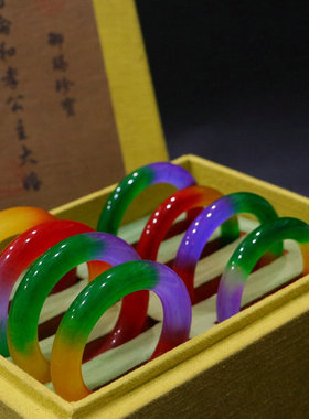 精品收藏级老翡翠女款手镯老坑冰种料紫罗兰旺夫百搭款老翠玉手环