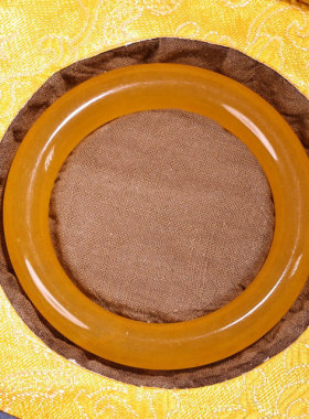 精品冰种老翡翠手镯正圆黄翡女款冰底料百搭时尚转运老玉镯子礼品