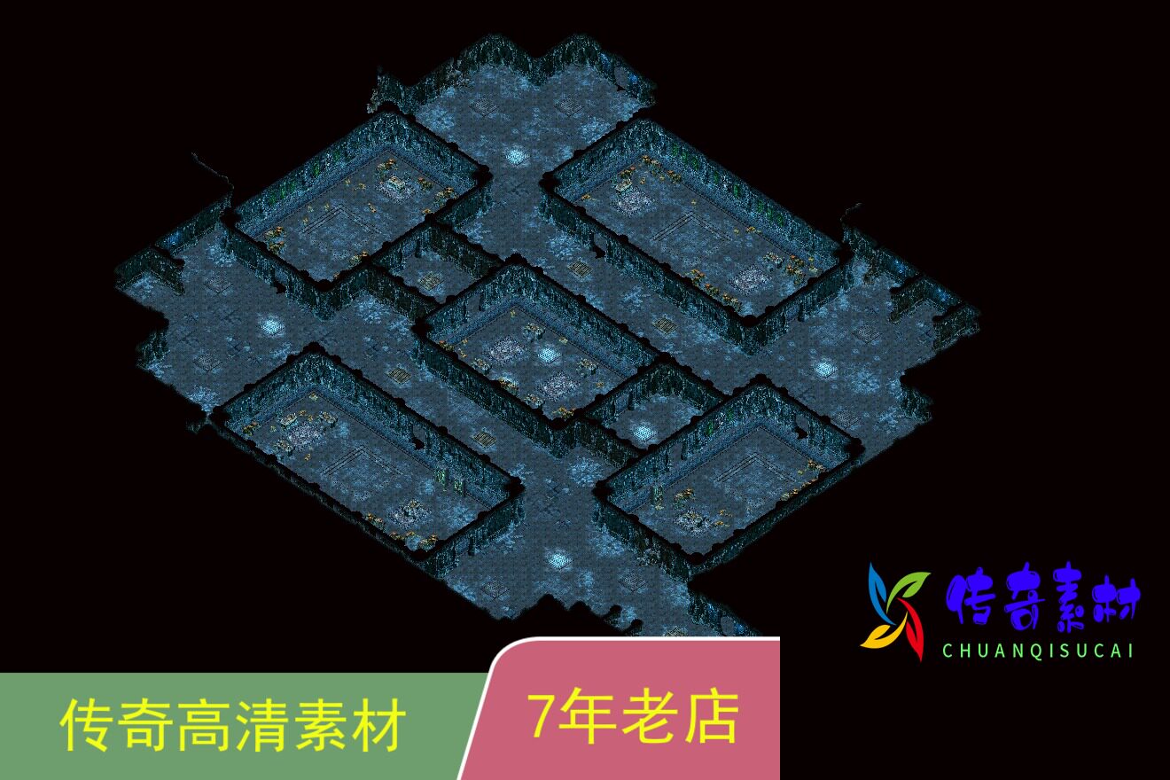 传奇地图素材套图寒冰地宫1-6层高清套图6张传奇一条龙
