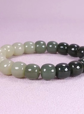 和田玉手链男女天然老型情侣