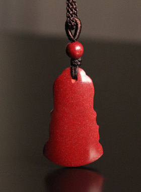 朱砂宝宝佛天然紫金砂吊坠