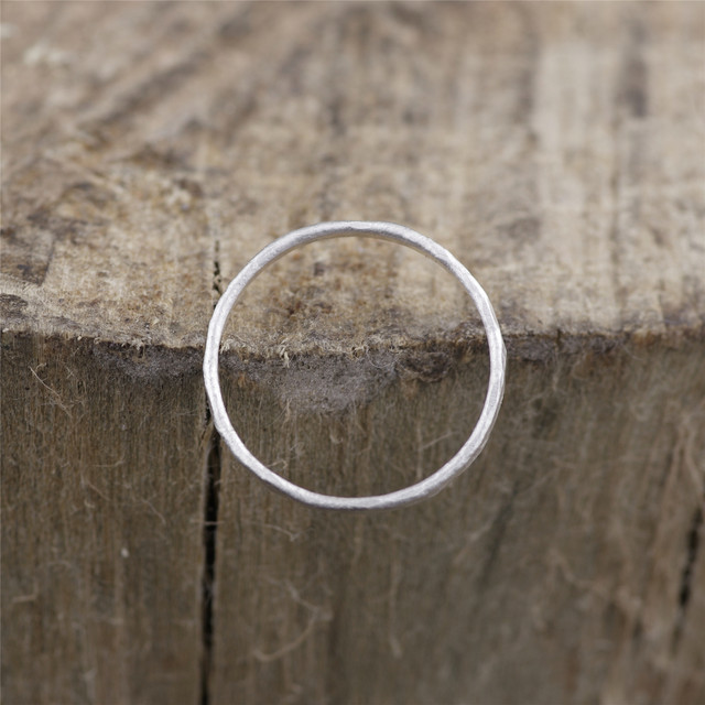 Irregular bump knock marks 'garden' end ring ring ring ring handmade customization of pure silver S990 joint ring