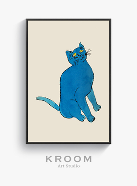 安迪沃霍尔猫咪动物波普风装饰画