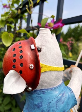 树脂挂件庭院花园小猪