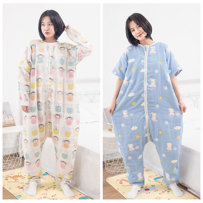 中大童分腿睡袋春秋薄款成人儿童防踢被纯棉六层纱布秋冬供暖四季,淘宝优惠券,粉丝福利购,淘宝优惠卷