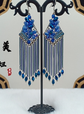 波西米亚复古民族风欧美流苏耳环手工饰品显脸瘦耳饰夸张长款耳坠