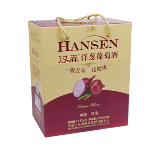 产地发货 内蒙古乌海汉森洋葱葡萄酒 整箱6瓶 汉森干红送长辈朋友