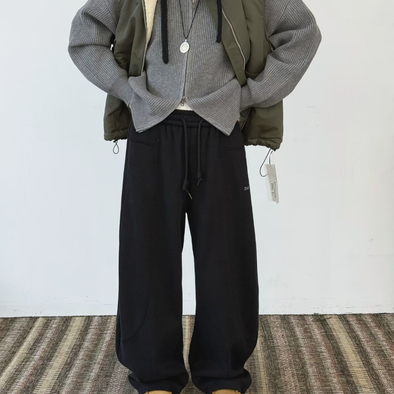 幕茄151192冬季韩版宽松大码胖mm休闲加绒加厚弯刀卫裤运动长裤女,淘宝优惠券,粉丝福利购,淘宝优惠卷