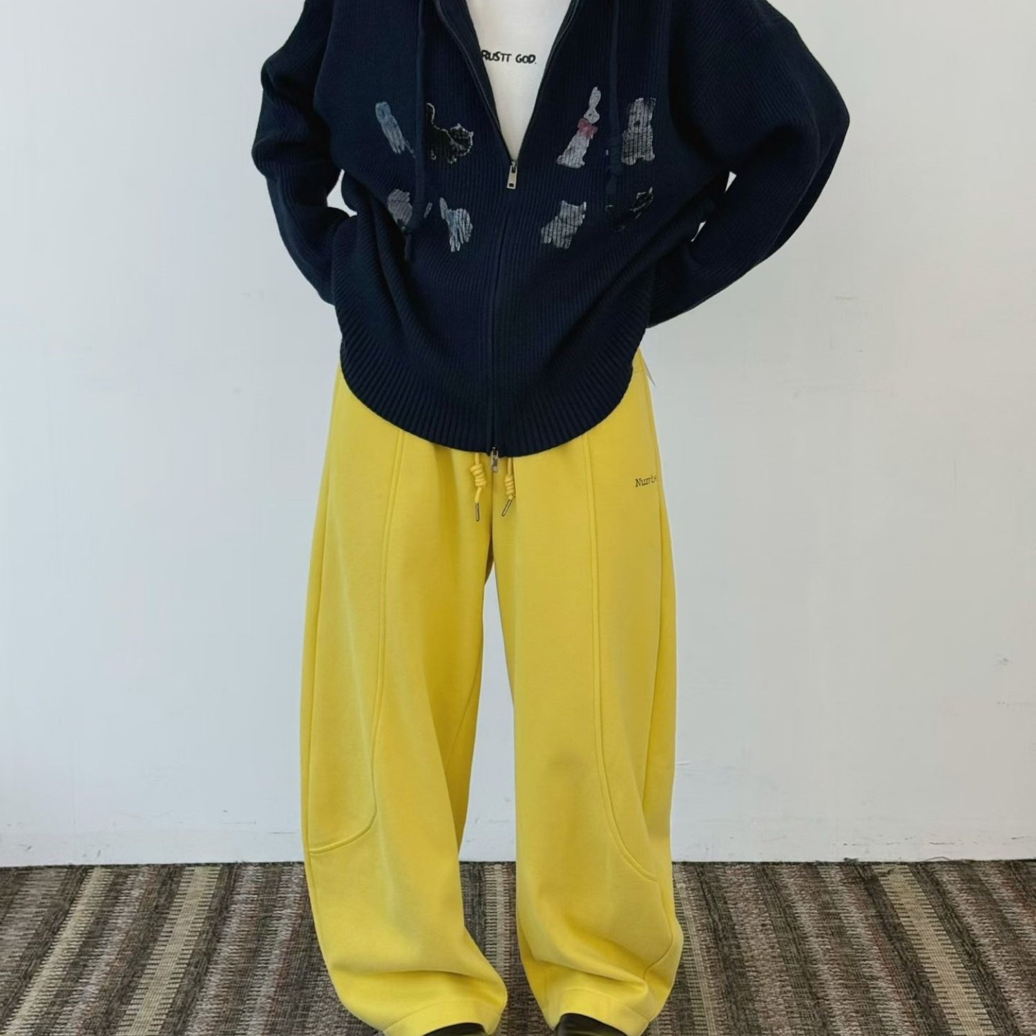 幕茄151192冬季韩版宽松大码胖mm休闲加绒加厚弯刀卫裤运动长裤女,淘宝优惠券,粉丝福利购,淘宝优惠卷