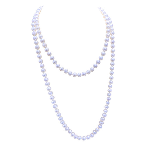 正品天然淡水珍珠项链颈链 毛衣链长款配旗袍女 双层多层送妈妈 - 图3