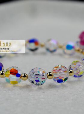 卡通猫咪亲子款儿童礼物水晶手链