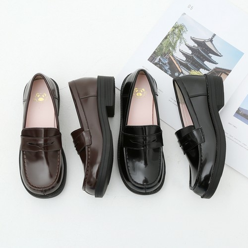 笨笨熊现货 方头JK制服鞋 学院风基础款小皮鞋日系单鞋女非4900 - 图1