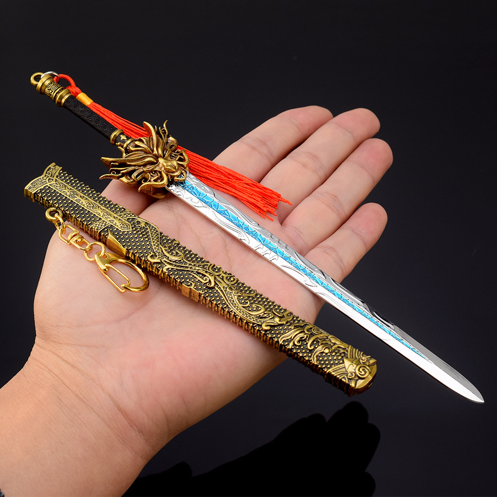 古代名剑汉剑王剑黄金生肖龙年纪念剑合金模型武器兵器造景摆件 - 图0