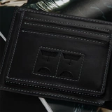 Кожаный короткий бумажник, кошелек, трендовая сумка