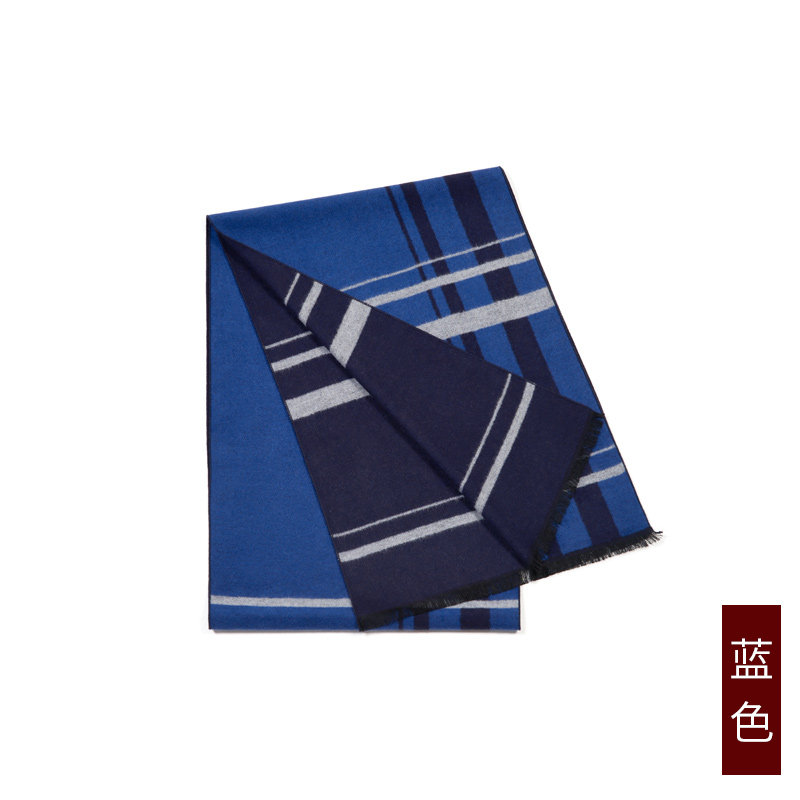万事利新品真丝绒保暖厚款绅格围脖 万事利围巾/丝巾/披肩