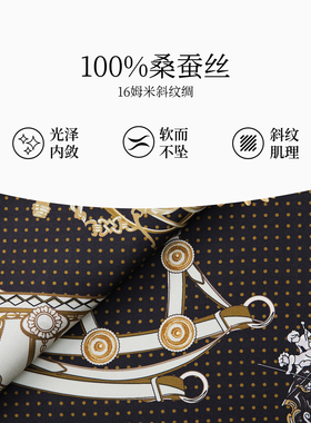万事利26春夏新品真丝丝巾大方巾披肩围脖女送长辈礼物驰骋之心