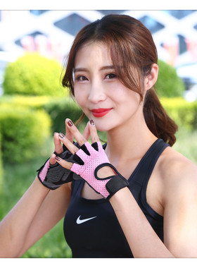 女士杠铃哑铃壶铃健身半指手套
