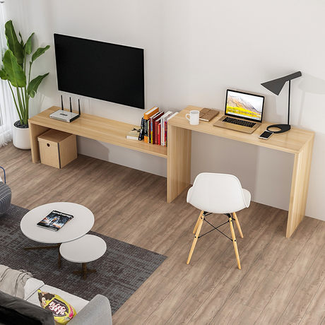 Living Room Simple Tv Cabinet Computer Desk Dormitory Double One Piece Study Desk Bedroom High And