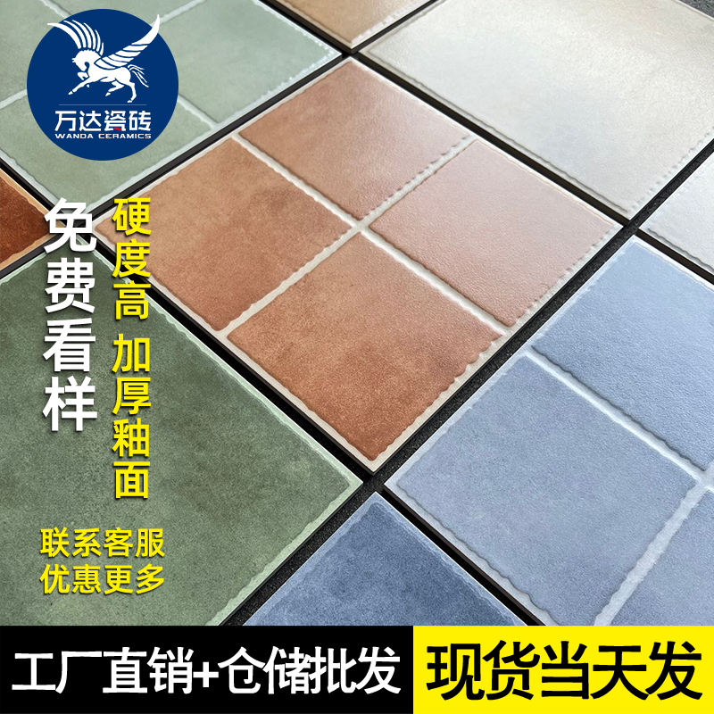 美式田园风厨房卫生间瓷砖 300x300地爬墙防滑地砖阳台墙砖仿古砖-图2