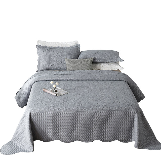 European style foreign trade grey bed sheet double-sided cotton bed cover