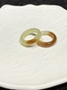 Confucian Xian Jade Taoist Xinjiang Hotan Jade Ring with Moist Sugar and White Elements, Waxy, Oily, Sugar-colored, Clear and Versatile Styles
