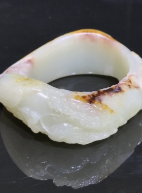 儒贤玉道新疆和田玉籽料四方神兽守护手镯雕刻青龙白虎朱雀玄武