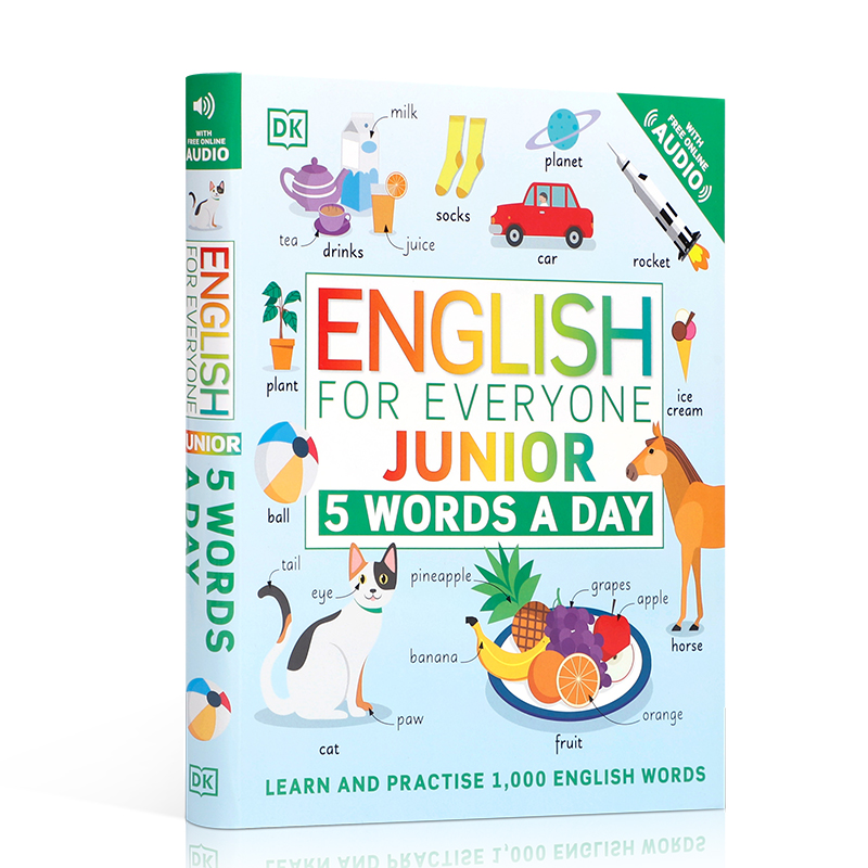 英文原版进口DK人人学英语：每天5个单词English for Everyone Junior: 5 Words a Day 儿童课外教辅练习册 提高英语阅读水平 - 图3