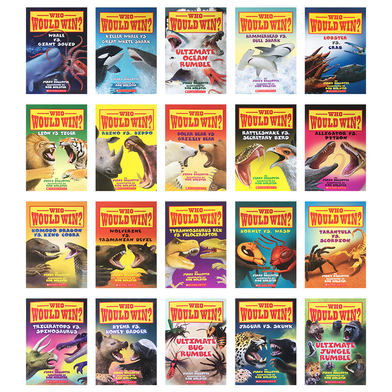 150元10本猜猜谁会赢谁厉害动物大比拼Scholastic学乐Who Would Win英文原版学乐分级读物绘本小学生课外读物STEM科普百科阅读
