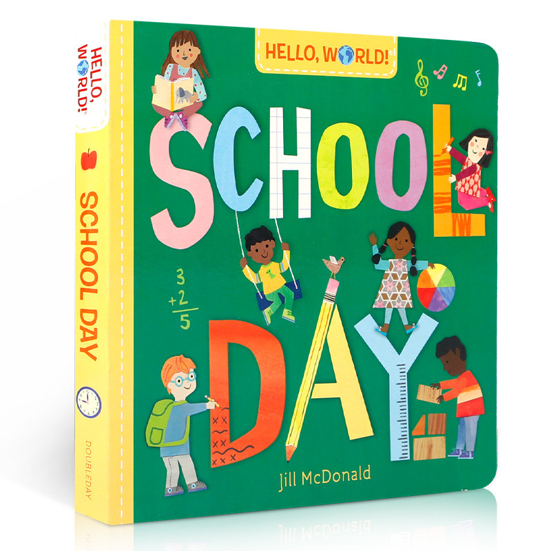 英文原版 Hello, World! School Day 你好,世界 返校日 完美的返校礼物,介绍学校乐趣 儿童宝宝启蒙益智生活体验纸板书